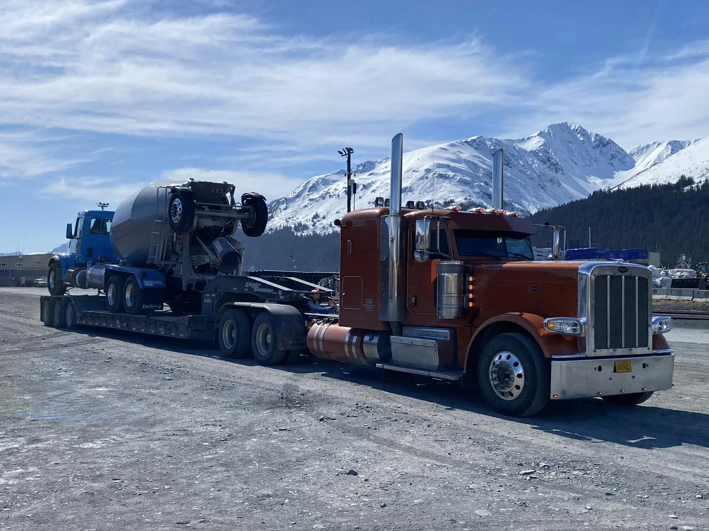 Davis Block pump truck on job site