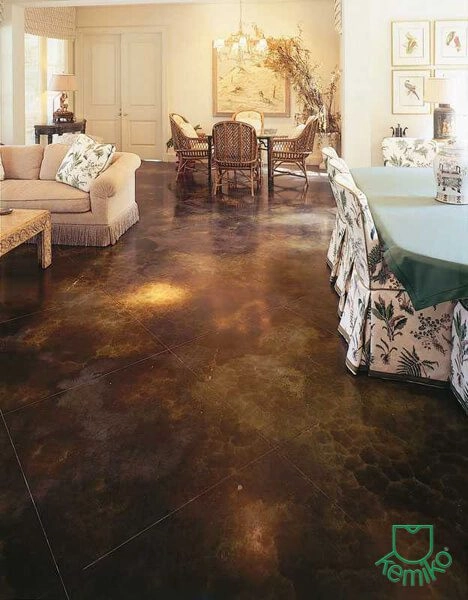 Decorative Concrete Acid Stain project photo 1